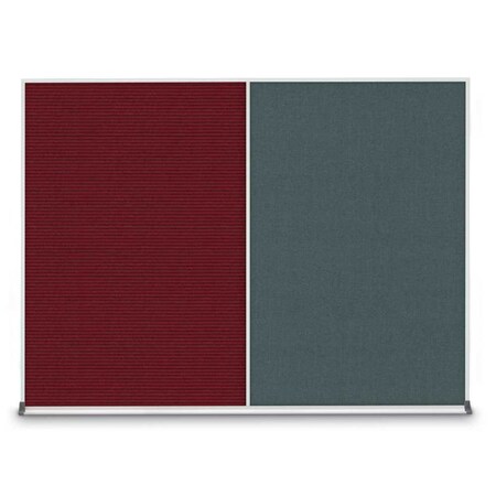United Visual Products Triple Door Radius Corkboard, 96"X48", W UV8006-WHITE-ULTMAR